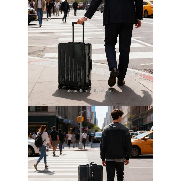 Upgrade Your Travel Experience with Unisex Carbon Fiber Shell Luggage featuring Spinner Caster and TSA Lock