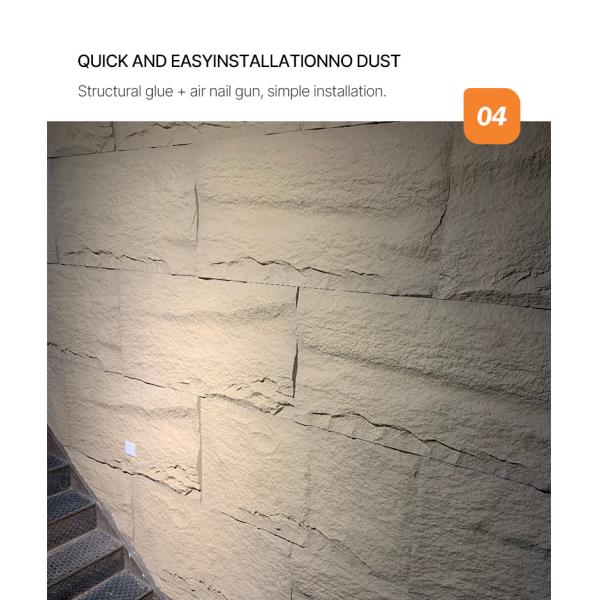 Artificial PU Stone Wall Panels Stone Brick Exterior Wall Decorate Cladding Fire Proof Natural Stone Surface