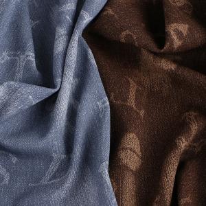 China Washed Denim PU Leather Eco Friendly Embossed Lightweight Faux Leather on sale