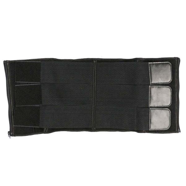 Black Hollow Body Sculpting Elastic Three Band Waist Trainer For Love Handles
