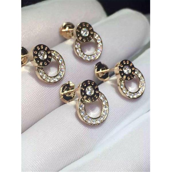 Luxury jewe factory earrings gold diamond 18k gold white gold yellow gold rose gold diamond earrings