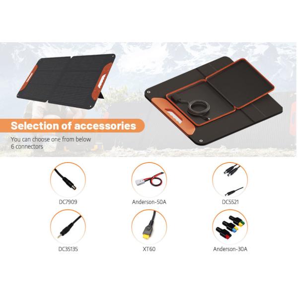 IP65 Waterproof 200W Portable Folding Solar Panel with ETFE Coating and 600D PVC for Efficient Camping Charging