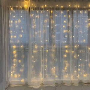 USB Powered 3*3M 300 LED Curtain String Light IP65