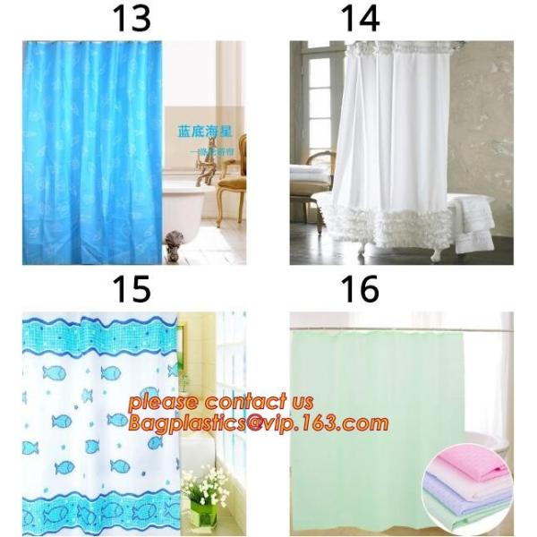 Custom Polyester Printing Shower Curtain, waterproof fireproof hook kids bathroom shower curtains, PEVA Shower curtain f