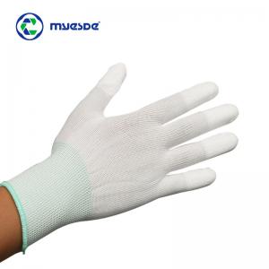China Lint Free ESD Cut Resistant Gloves 13gsm Conductive Carbon Fiber PU Palm Fit wholesale
