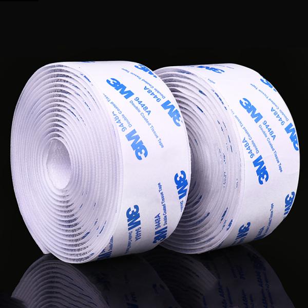 Custom 5mm 20mm Printed Self 3M Adhesive Fastener Soft Nylon Fabric Hook And Loop Tape Sheet Roll