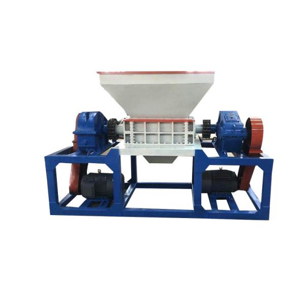 300 500 kg/h Production Capacity Waste Plastic Recycling Dual Shaft Double Motor Shredder