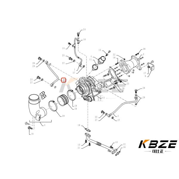 HINO J08 ENGINE PARTS VHS166913760 KBZE BRAND FUEL FILTER TUBE FOR SK330 SK350-9 EXCAVATOR USING