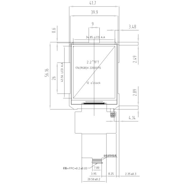 2.2'' Inch SPI TFT LCD Display ILI9225G QCIF 176x220 Touch Panel Screen, China TFT manufacturer
