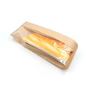 Buy cheap Food Grade Greaseproof Kraft Paper Pouch With Window For Croissant from wholesalers