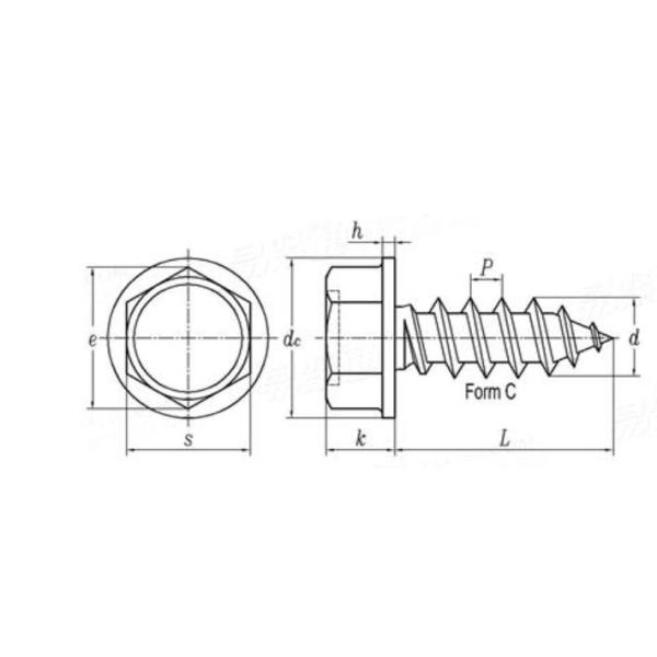 Roofing Phillips Wafer Head Self Tapping Screw Hexagon Wafer Flange Head