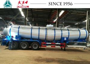 China V Shaped 35 Tons Oil And Chemical Tanker 3 Axles With Spring Suspension wholesale