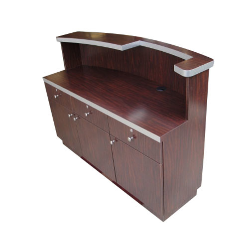 Hotel / Salon Reception Desk Solid Wood Drawer With Distinctive Handles
