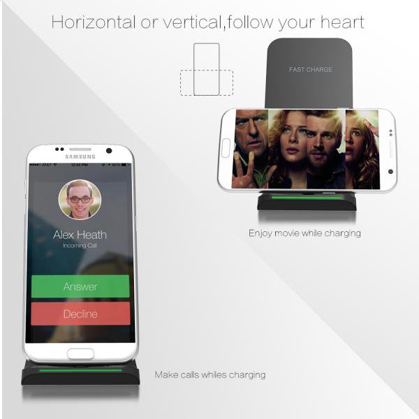 2 Coils Wireless Phone Charging Station Thoughtful Design With Cooling Radiator Fan