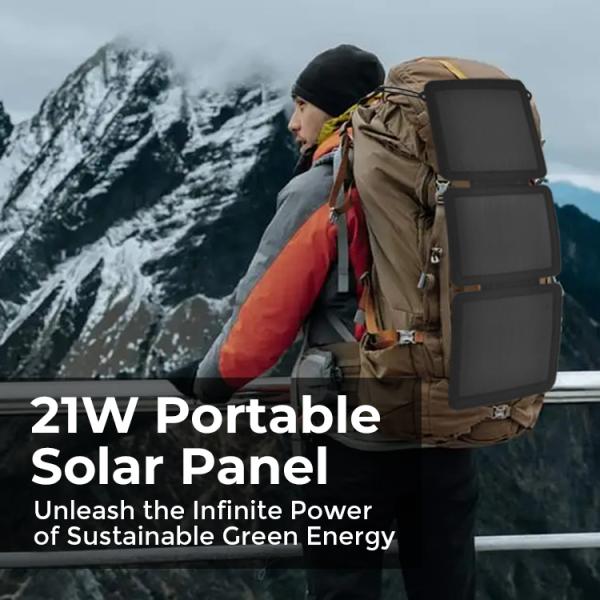 Camping 21W Foldable Sunpower Solar Mobile Charger Portable Solar Panel with USB Port