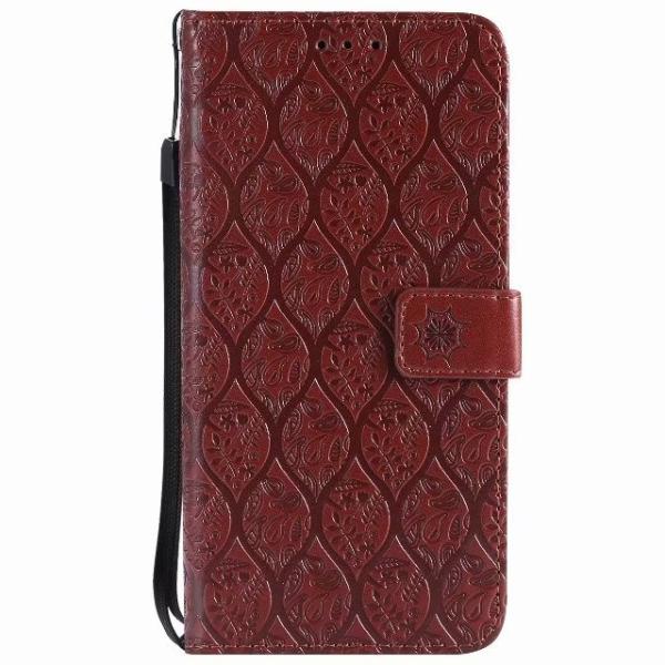 Moto Z Force Leather Protective Case with Flower Embossed Pattern