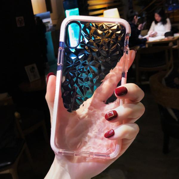 Iphone XS Max Shockproof Phone Cases Diamond 3D Anti-Skid Shatter Resistant