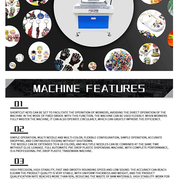 3D pvc label making machine silicone drip mold machine fully auto Rubber Patch Dispensing Machinery factory