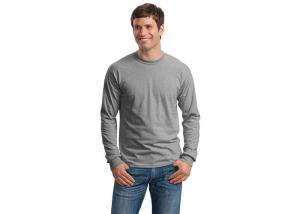 China Men's Long Sleeve T - Shirts 100% Cotton Rib Cuffs / Winter Tops & T - Shirt on sale