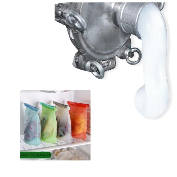 Reusable LSR Silicone Rubber For Food Storage Zip Snack Sandwich Bags