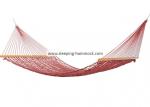 Double Size Soft Home Polyester Rope Hammock With Spreader Bars Garnet Red