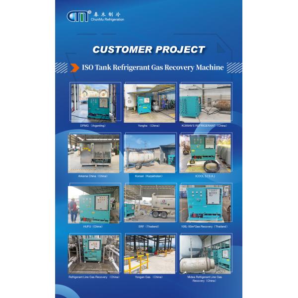 High Capacity ISO Tanks Refrigerant Gas Recovery Machine for Chillers