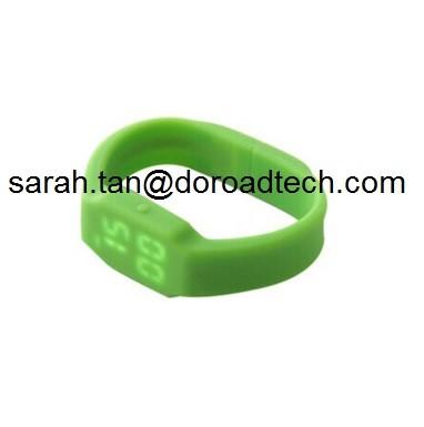 Quality Silicone Bracelet USB2.0 Flash Pen Drive Custom Logo for sale