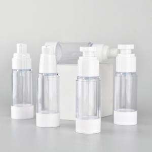 China Clear Airless Pump Spray Bottle , Clear Vacuum Pump Bottle Cosmetic wholesale