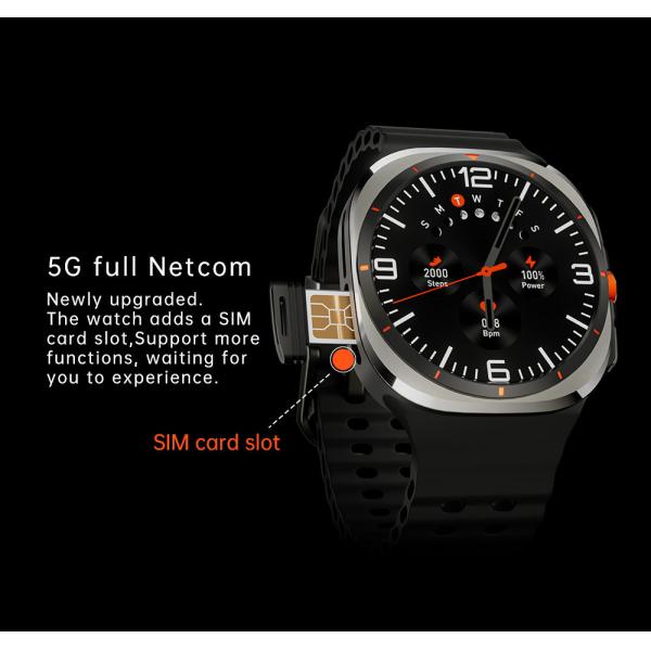 U8 Ultra AMOLED Android 9.0 Smart Watch Men 4G 5G SIM Card WiFi GPS Compass 32GB Smartwatch Rotating Camera Sports Watch 7 Ultra