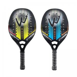 China 3K Carbon Fiber Rough Face Beach Tennis Racket Professional Padel Tennis Racquet on sale