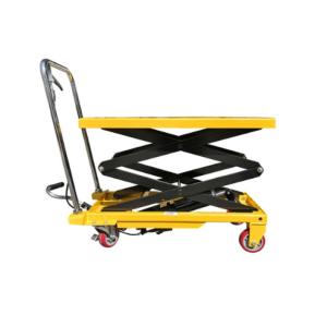 China 4 Wheels Hydraulic Lift Table Cart 1500kg Mobile Hydraulic Lift Platform Trolley on sale