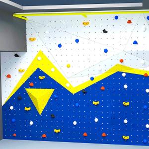 China playroom rock climbing wall , Steel Frame Climbing Wall With Fiberglass Panel wholesale
