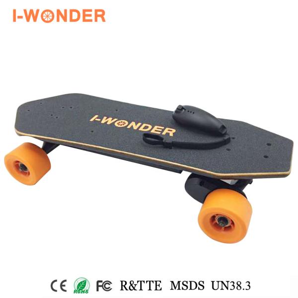 24V 1200w 8.8AH Maple Leaf Board Electric Skateboard , High Powered Skateboard