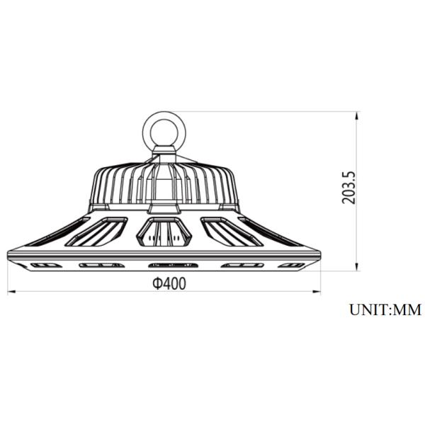 Industrial IP65 80CRI LED High Bay Light 150w Linear Metal Housing