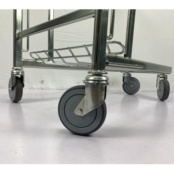 Double Decker Flatbed Heavy Duty Warehouse Trolley 200Kgs Capacity Logo Customized