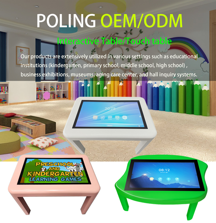 Indoor Connecting Standing Interactive Screen Table OEM/ODM for Children