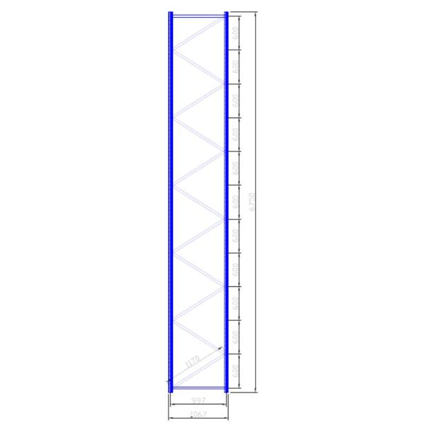 Multi Level Heavy Duty Storage Racks For Workshop Materials Blue Upright Frame