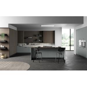 China Fitted Traditional / Classic Wood Kitchen Cabinets Customized With Dining Table wholesale