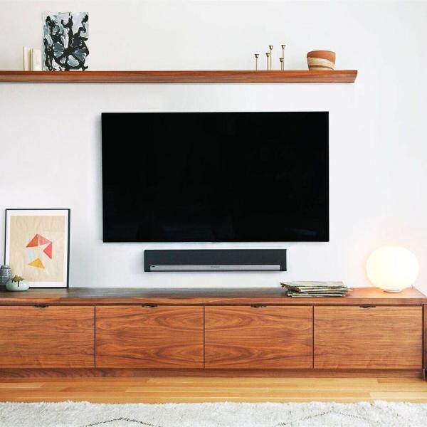 Modern Wall Mounted TV Cabinet With Drawers Wood Grain Melamine