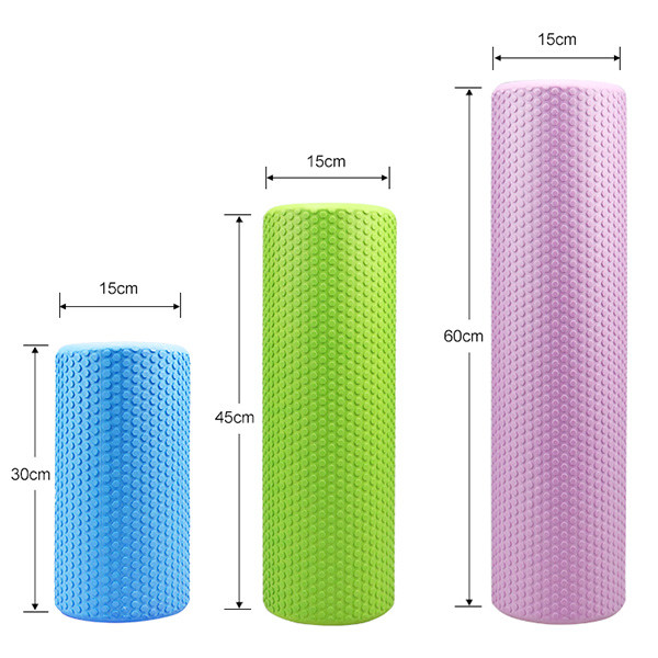 Solid Column Pilates Yoga EVA Foam Roller Gym Grid Point Therapy Physio Massage