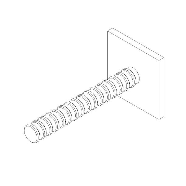 Concrete Walls Formwork Tie Rod System Steel Cone Removable Cover 75mm Size