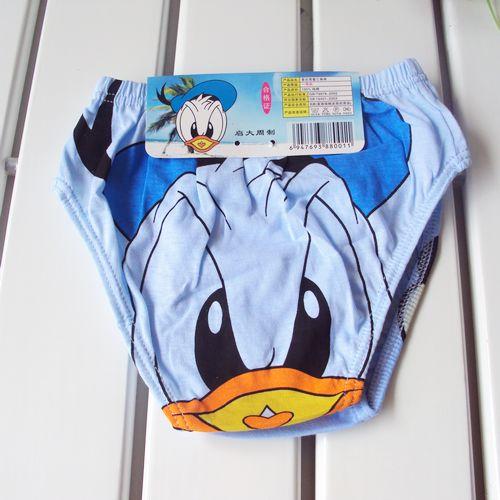 Quality Donald Duck Blue 100% Polyester Breathable Lovely Organic Kids Underwear With Gear Design for sale