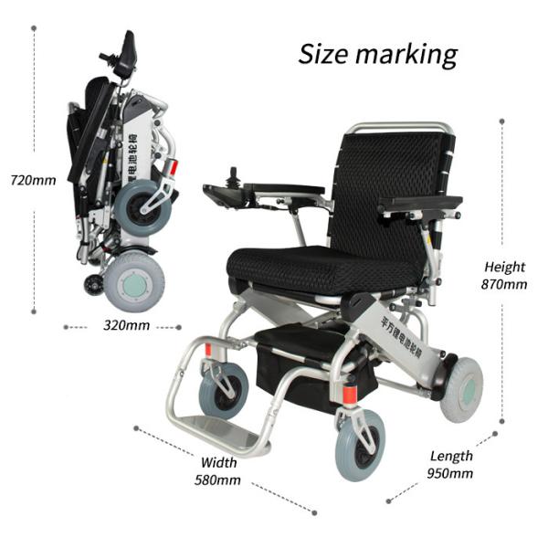 150Wx2 Portable Foldable Electric Wheelchair