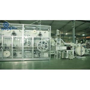 China 85% Efficiency Nonwoven Pulp Diaper Manufacturing Plant With Stacker on sale