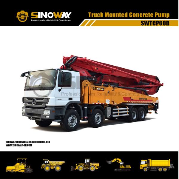 BENZ Chassis Concrete Mixer Machine 60m Large With REXROTH Main Components