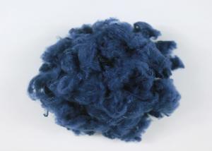 China Indigo - Blue Colored Recycled Polyester Staple Fiber Abrasion - Resistant 3D*32MM wholesale
