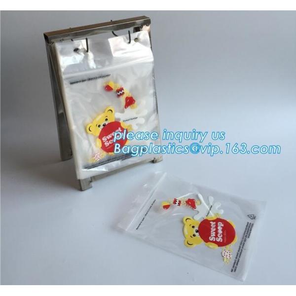 LDPE PP zipper or slider custom print plastic deli saddle bag, PE Saddle Deli Bag,Slider saddle bag, Deli Saddle Bag wit