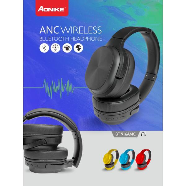 Wireless Headband 20KHz Active Noise Cancelling Headphone