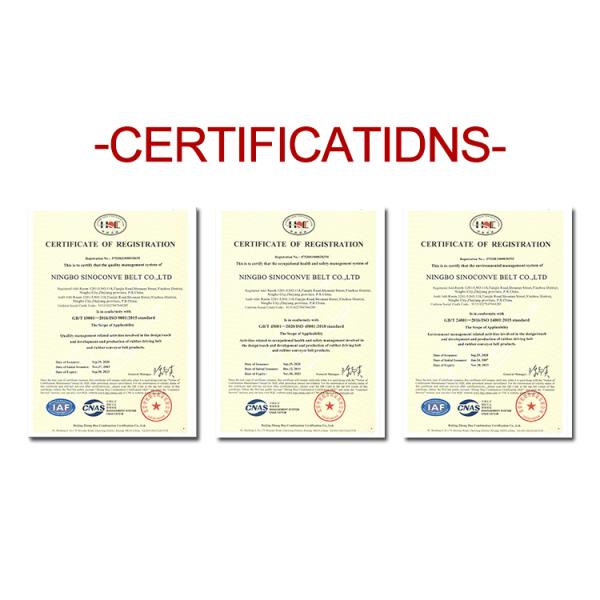 Skim-coated Ply Skiing Conveyor Belt with 1.45mm/ply Thickness Belt width 500-2500mm