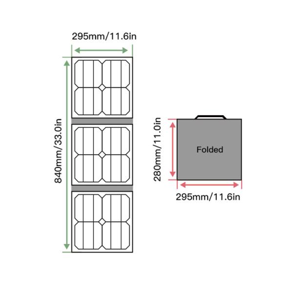 Customized Sunpower Portable Folding Solar Panel Kits 24v 36 Cells Antireflective Glass